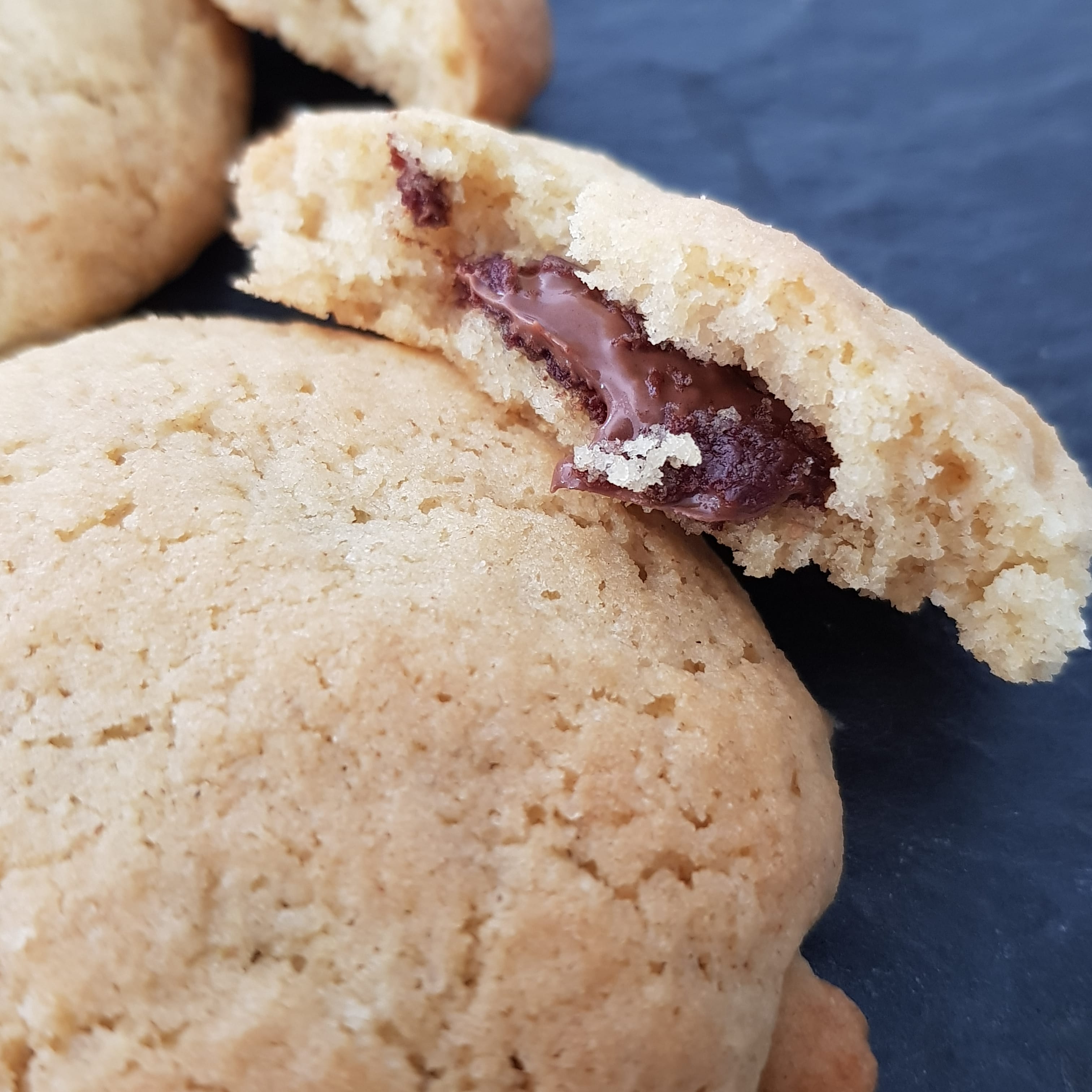 Recette des cookies au coeur fondant, à la pâte à tartiner au chocolat